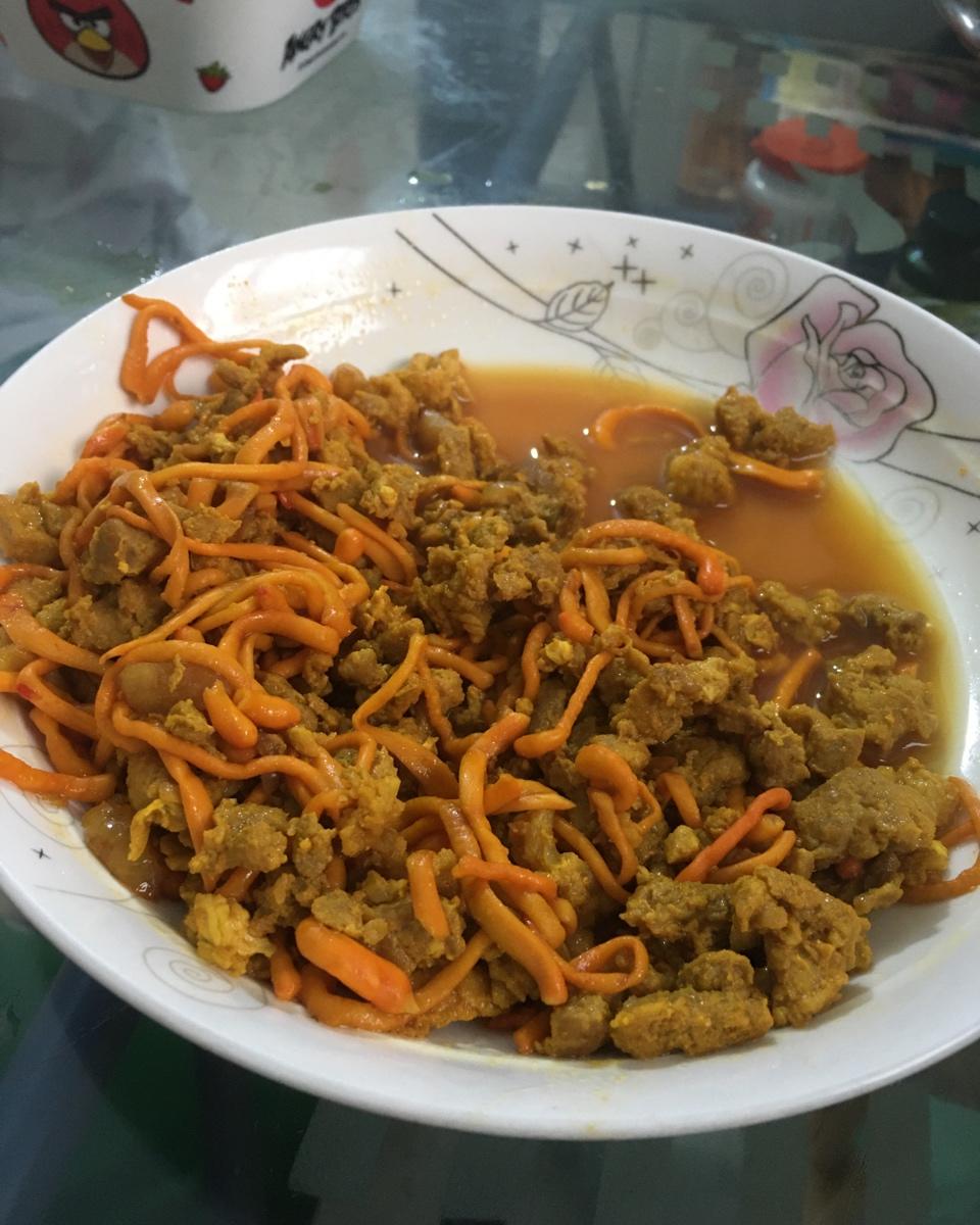 虫草花炒肉丝