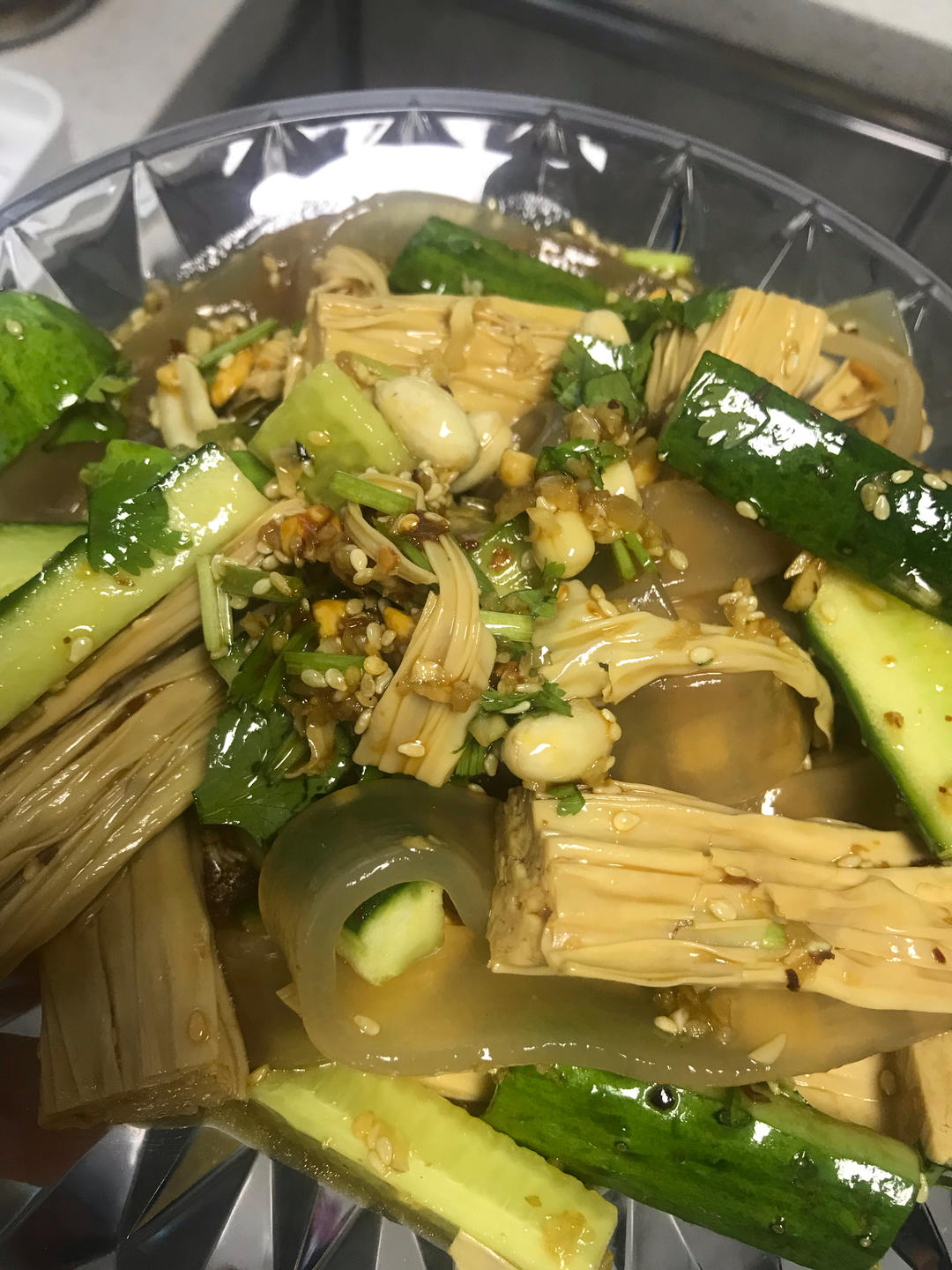 巨好吃的开胃凉拌黄瓜腐竹，零失败