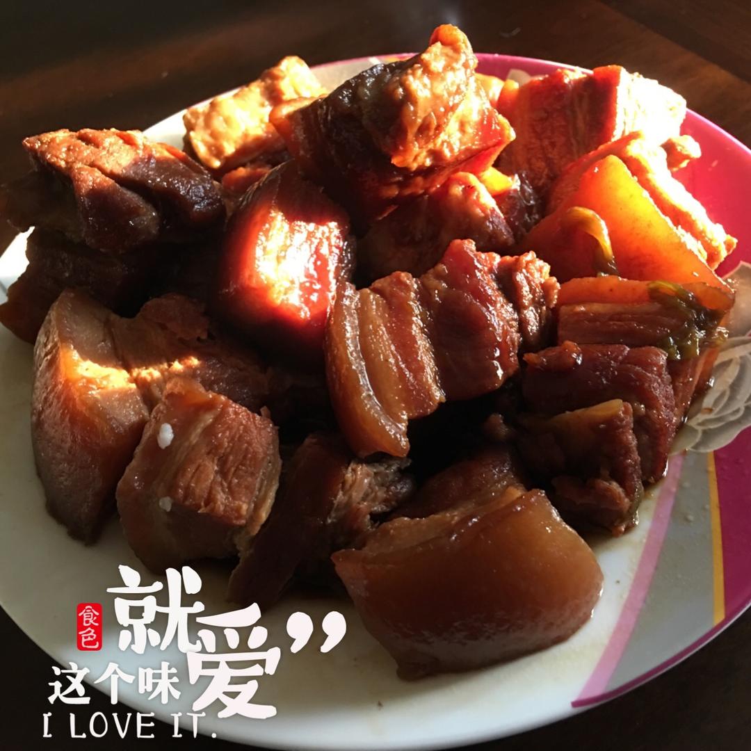 吃着碗里望着锅里的红烧肉