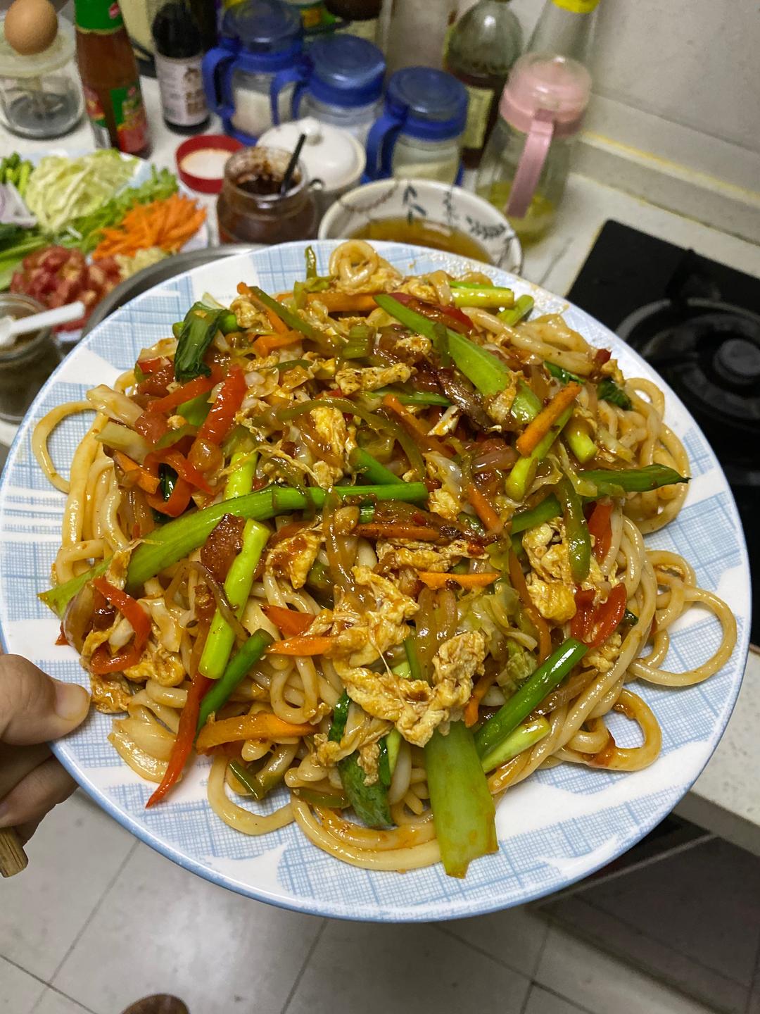 夜市炒拉条的做法