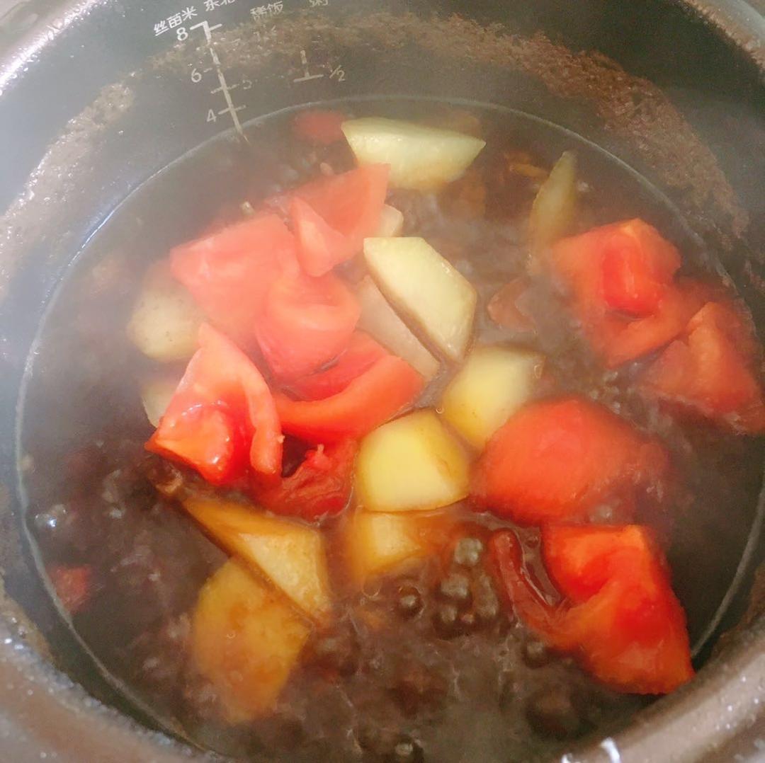 番茄家族减脂餐🍅电饭锅无油番茄牛腩的做法 步骤6