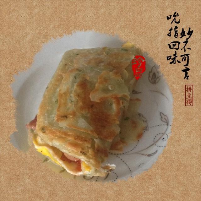 培根鸡蛋手抓饼的做法