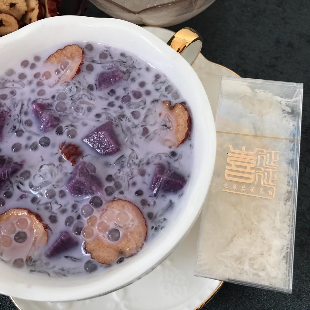 私房花式燕窝-紫薯燕窝西米露