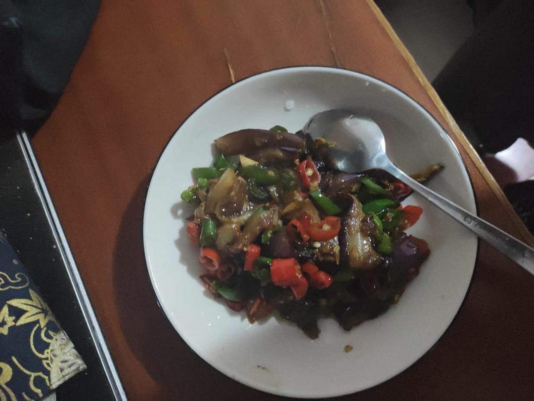 红烧茄子（佐西红柿尖椒）