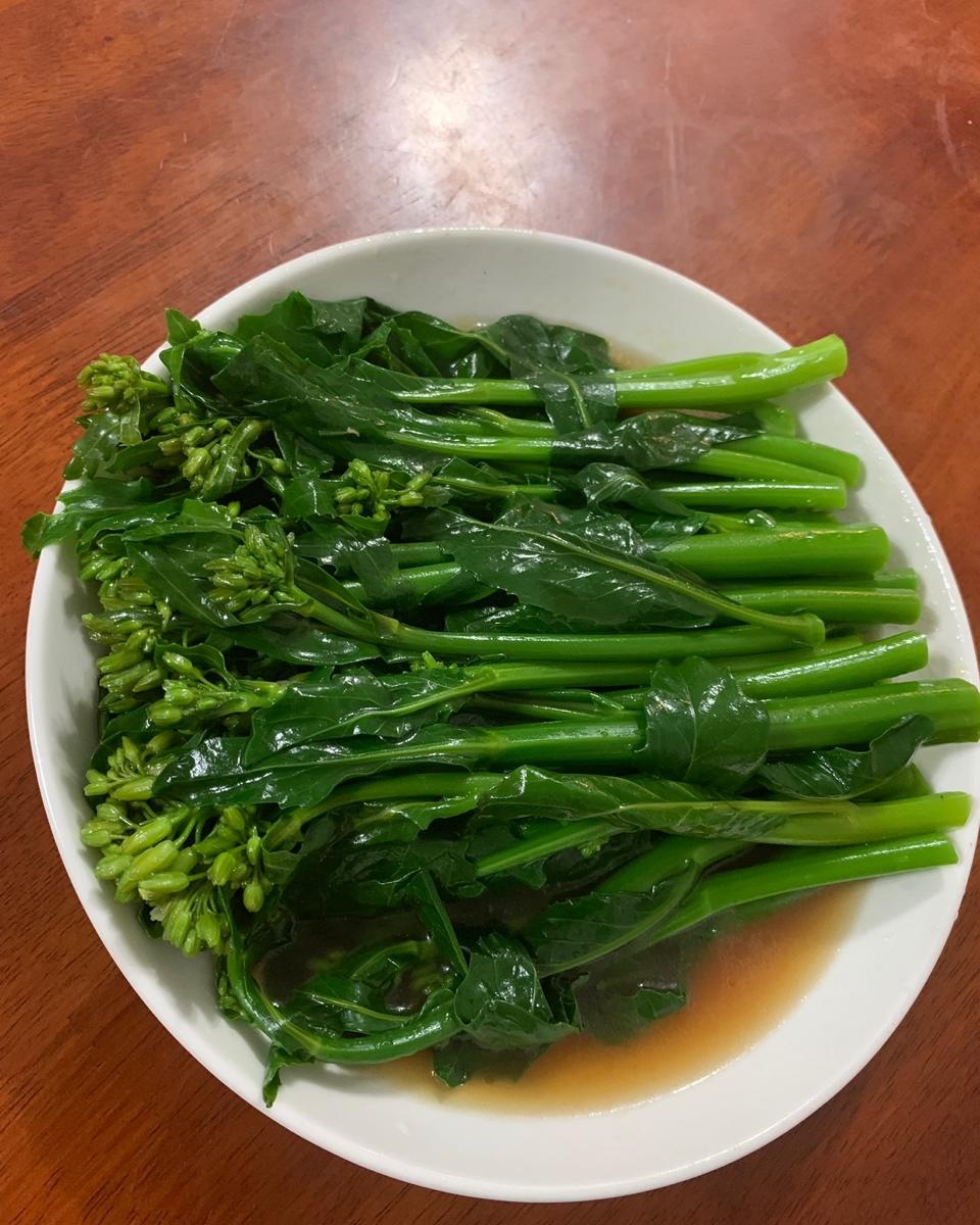 michelle在路上做的白灼芥蓝