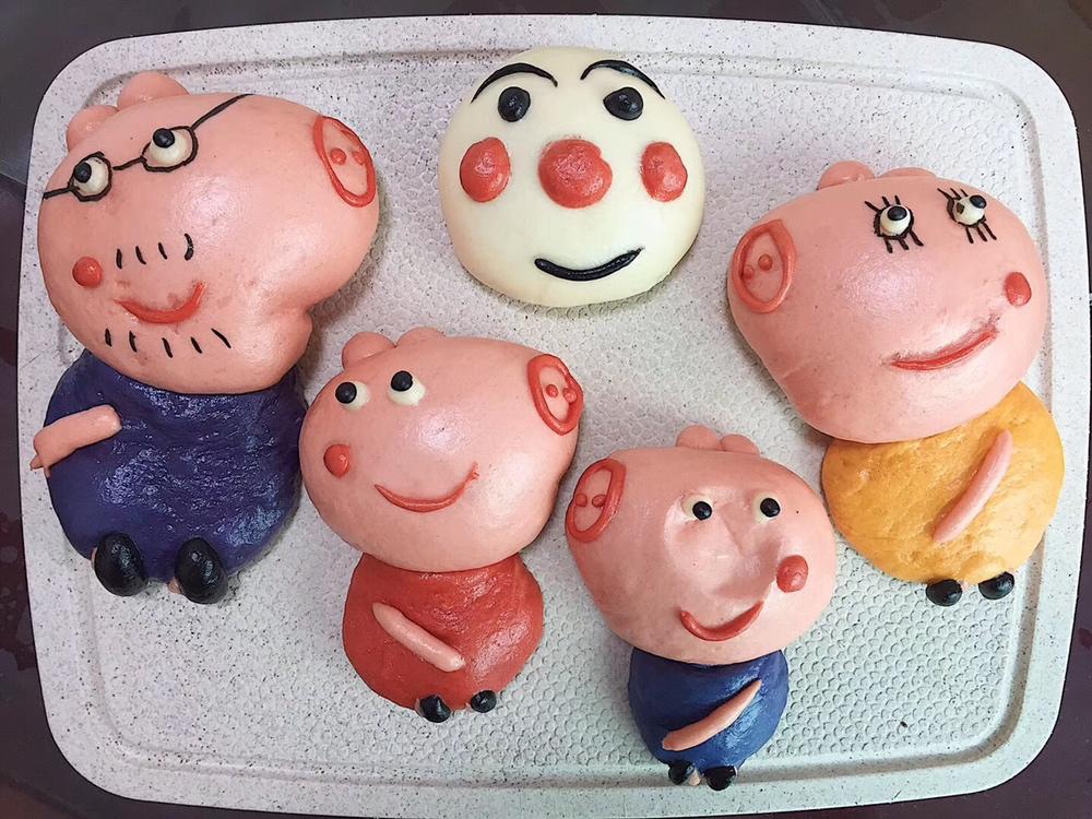（原创）六一儿童节礼物——小猪佩琪乔治幸福的一家馒头叉烧包