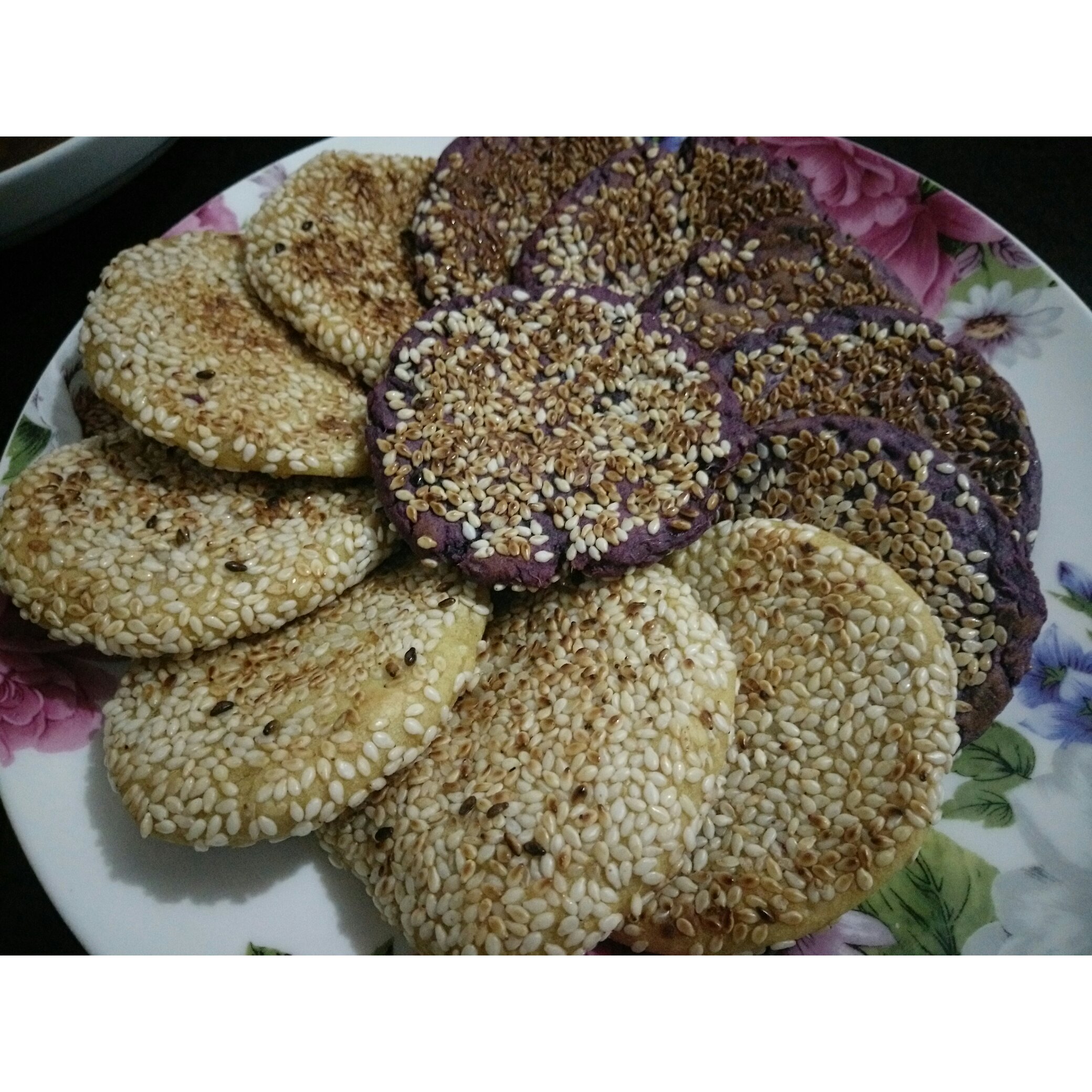 平底锅煎紫薯饼