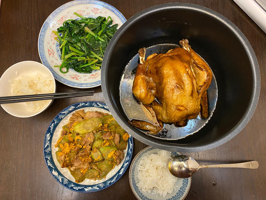 鲜嫩多汁❗️成功💯零失败电饭煲葱油鸡懒人版