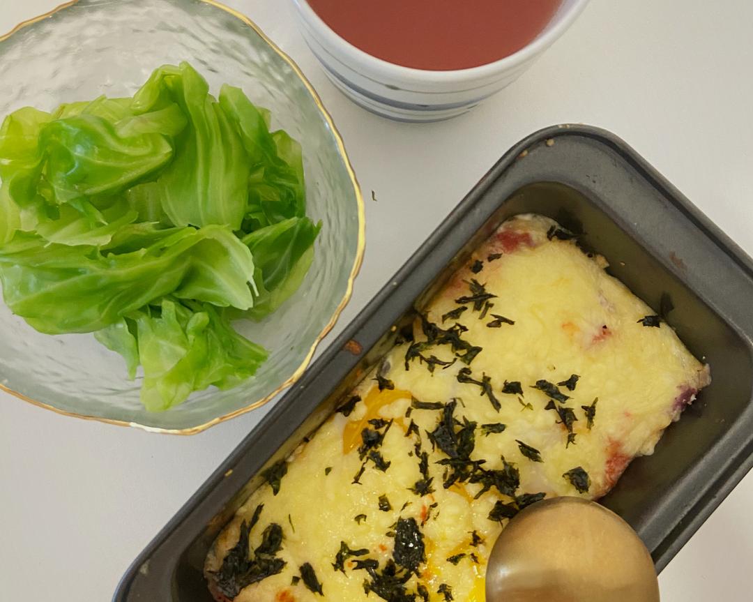 烤箱版_番茄虾仁芝士焗饭的做法