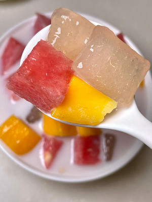 夏日甜品，自制阿达子水果捞，绝了！的做法 步骤4