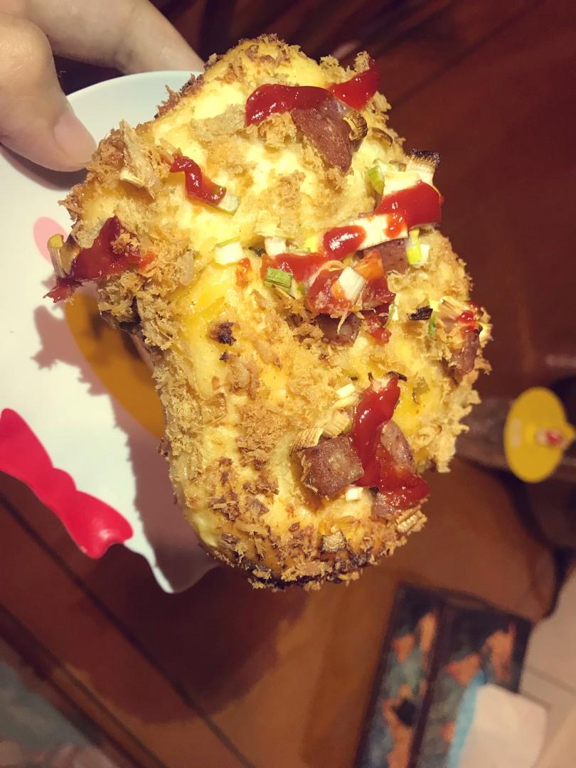 肉松手撕面包—超软会爆浆的面包哟