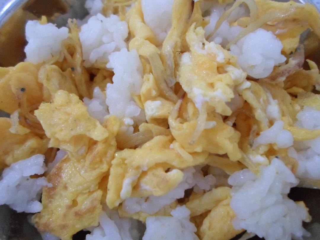 小银鱼蛋炒饭