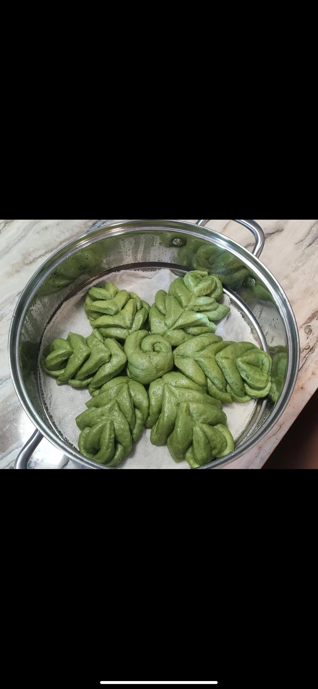 菠菜柳叶馒头