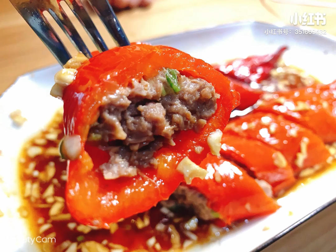 【4月北鼎烤箱参考食谱】红椒酿肉