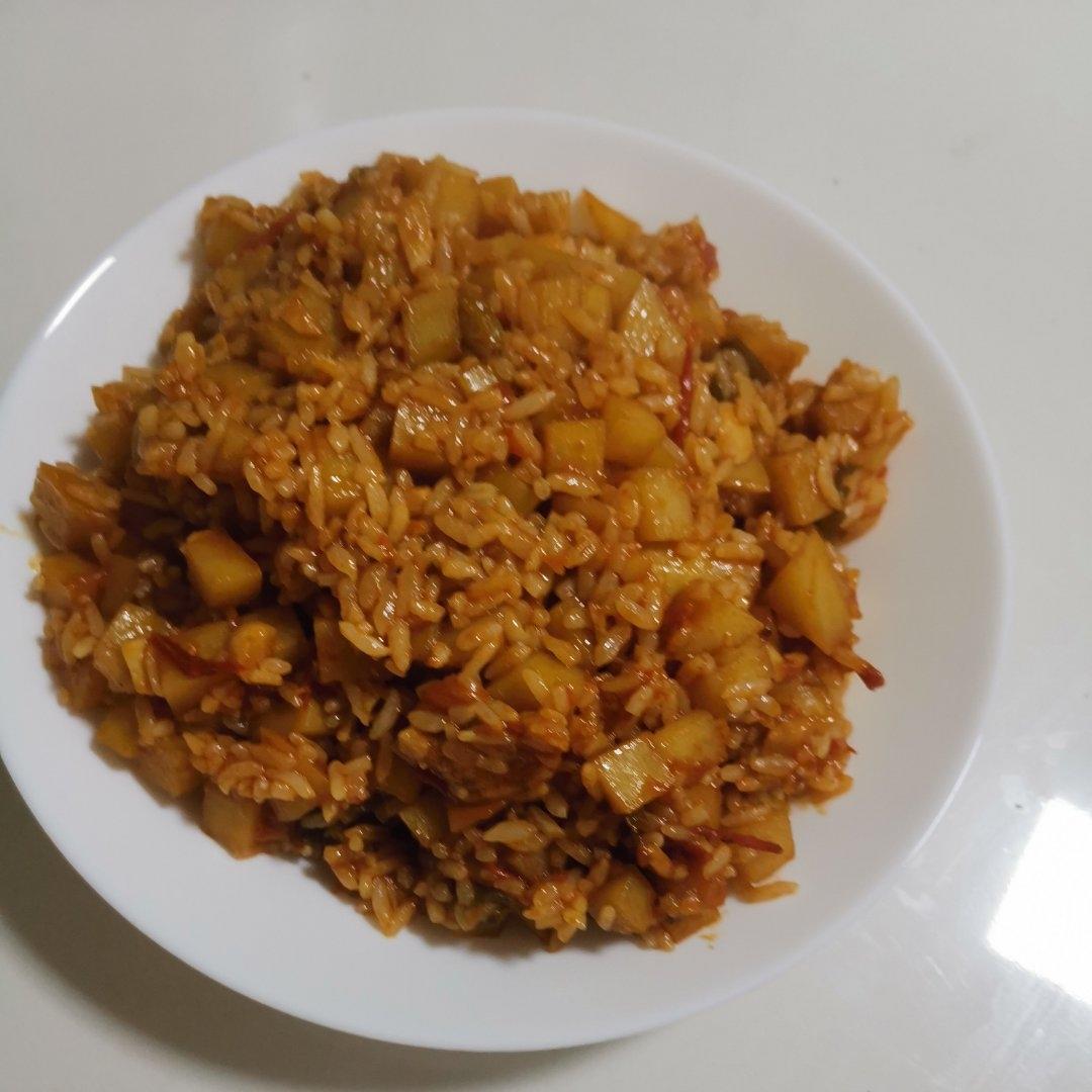 番茄土豆烩饭！剩米饭的终结者