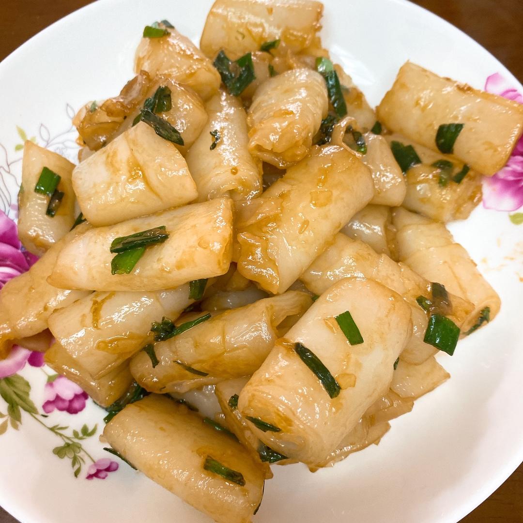我是紫薇做的不够吃的耗油炒猪肠粉