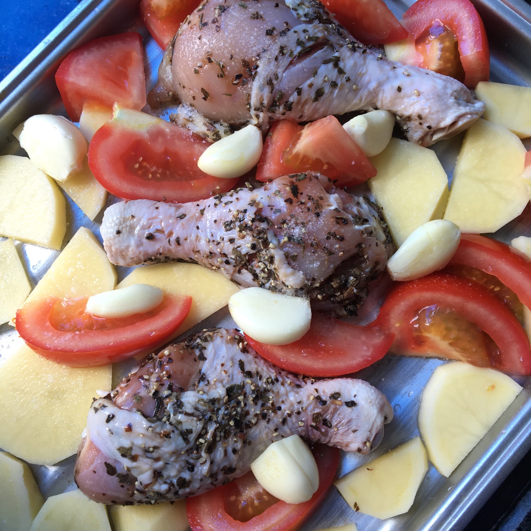 番茄大蒜香草烤鸡腿（庄祖宜）