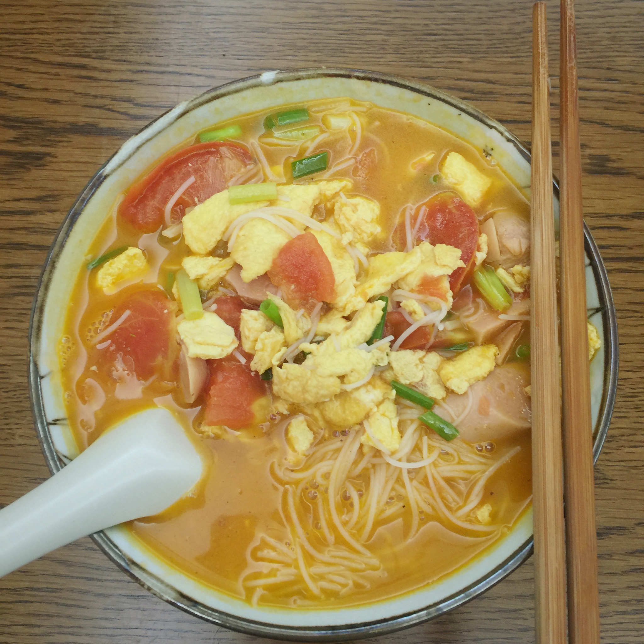 橙珍珍做的番茄鸡蛋面