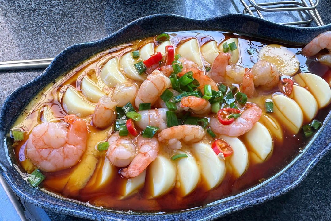 新的一年就要蒸蒸日上🔥玉子豆腐虾仁蒸蛋