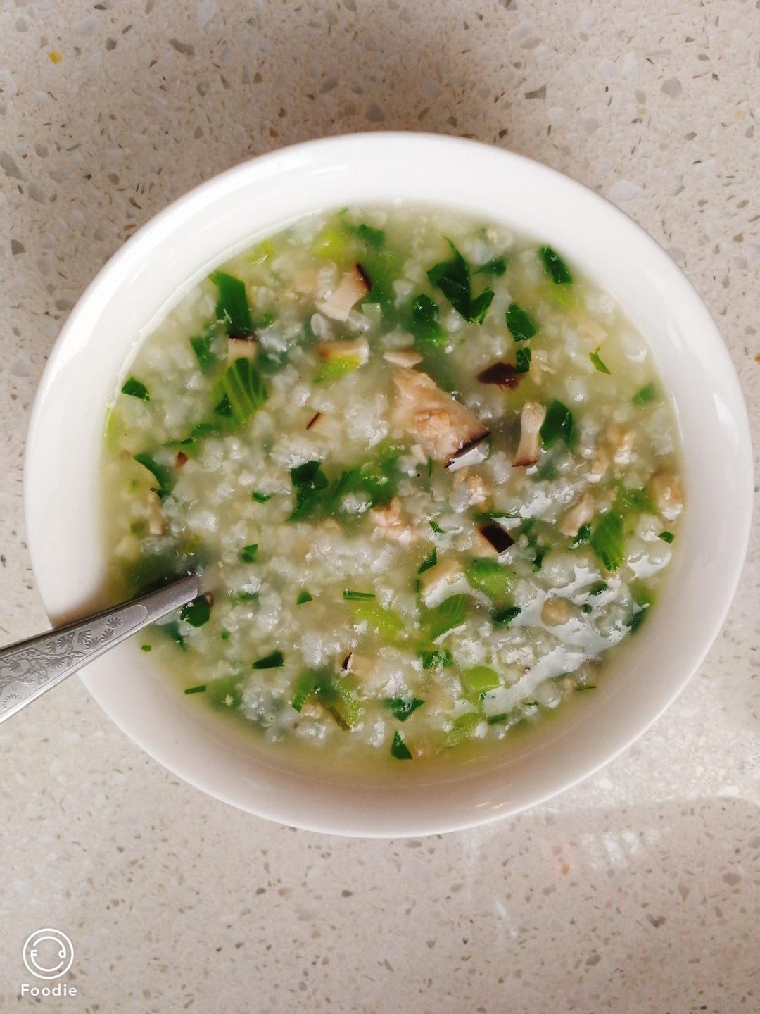 佳麻麻的小厨房做的青菜瘦肉粥