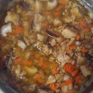 懒人焖饭之香菇肉泥虾仁焖饭的做法 步骤4