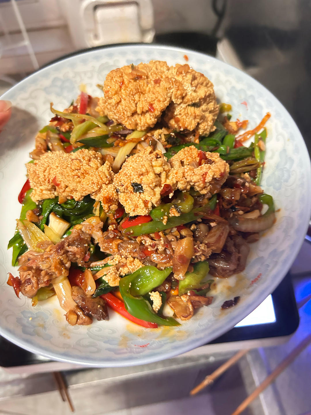🔥🐟无敌下饭的家常烧鱼籽（干锅鱼杂）🍚🥤