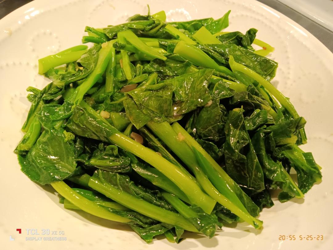 蚝油芥蓝，改刀后的比不改刀好吃百倍