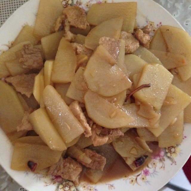 土豆青椒炒肉片