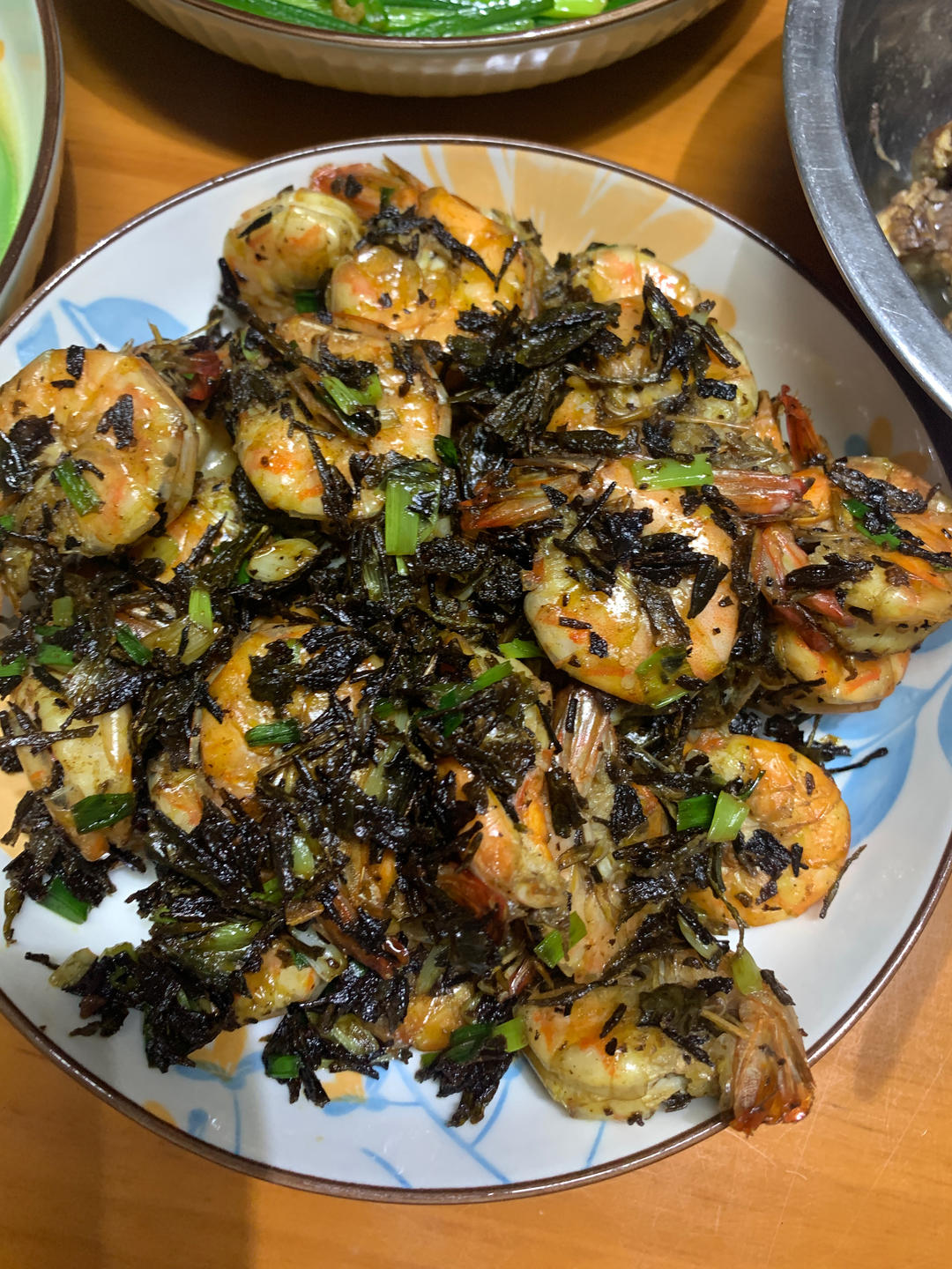 秒光盘的茶香虾，太香啦～