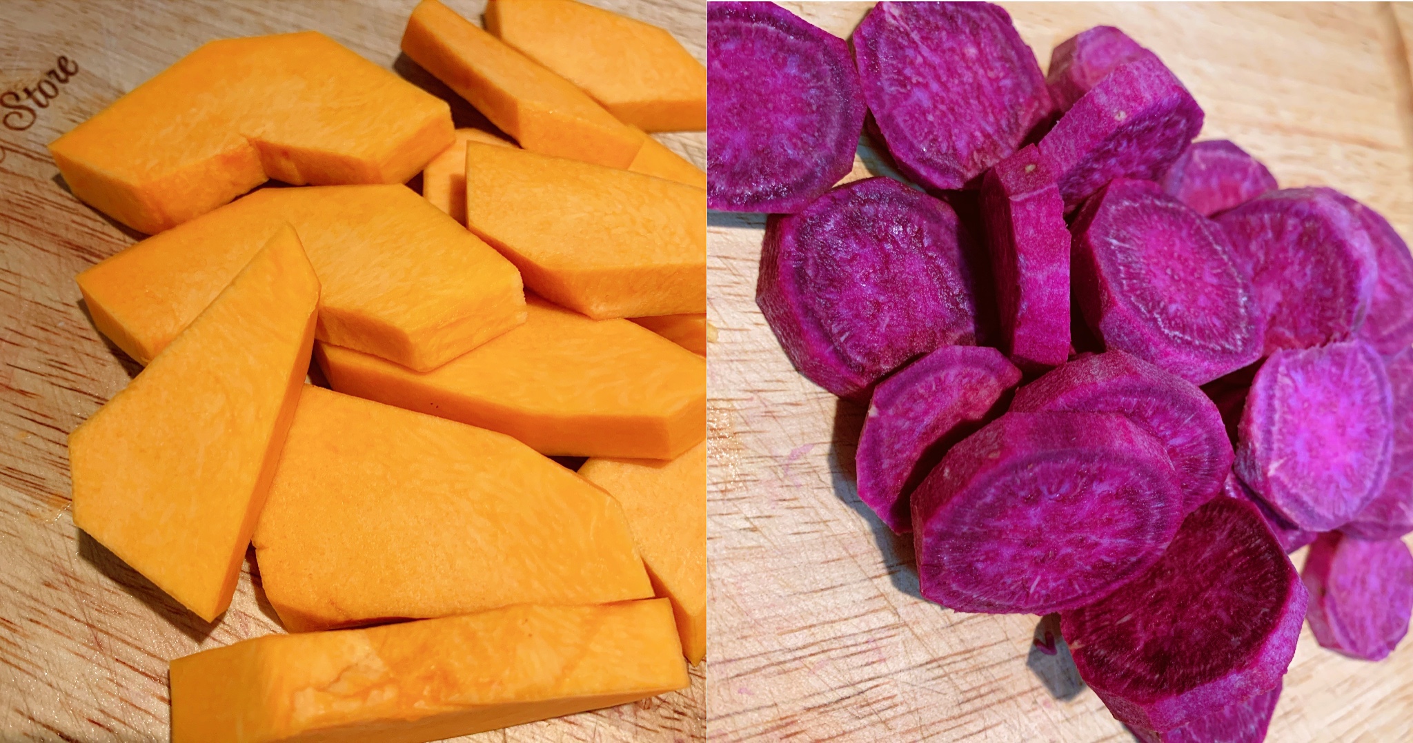 南瓜紫薯糯米滋（Q弹又健康的代替主食）的做法 步骤1