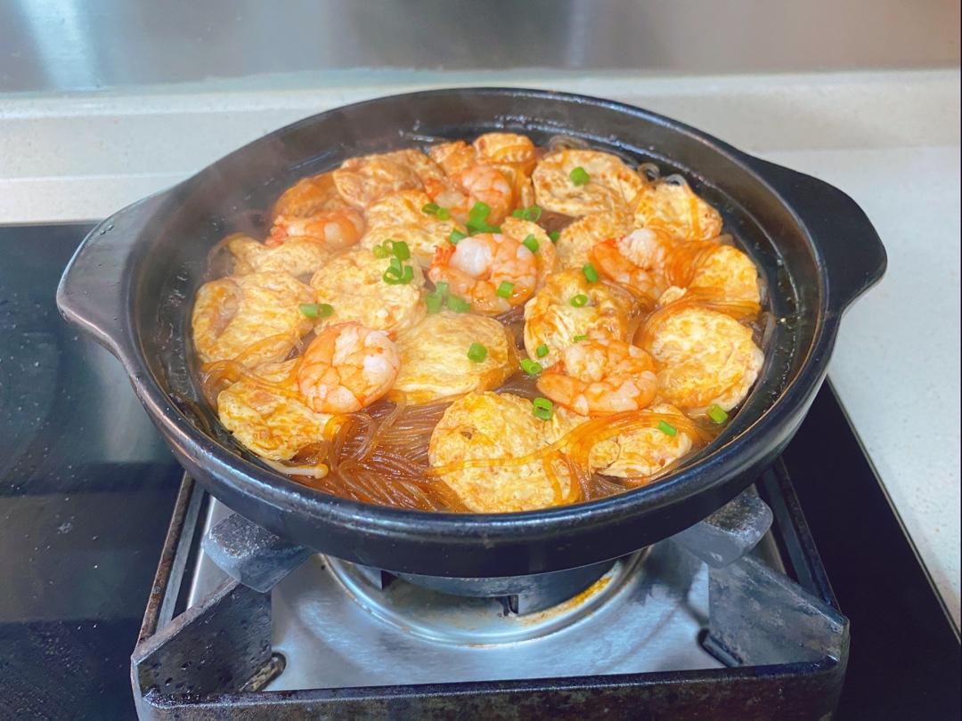 豆腐虾仁粉丝煲