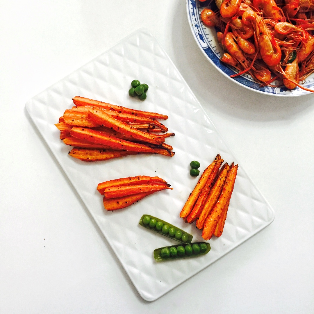 烤胡萝卜沙拉(Red roasted carrots)