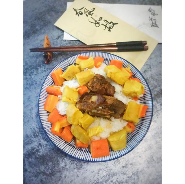 腊肠红薯焖饭（电饭锅快手版）