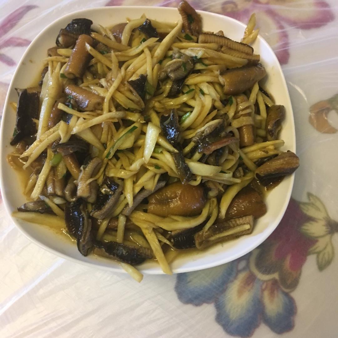 茭白炒鳝丝