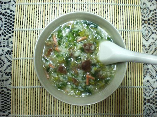 三色牛肉粥