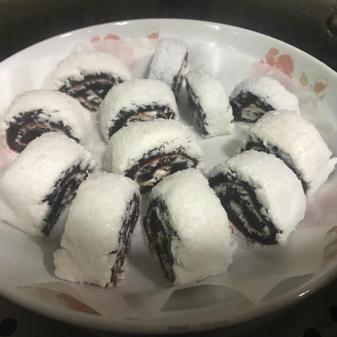 椰蓉豆沙糯米卷