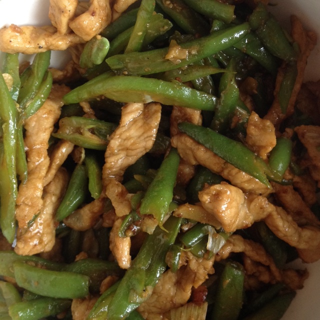 豆角炒肉