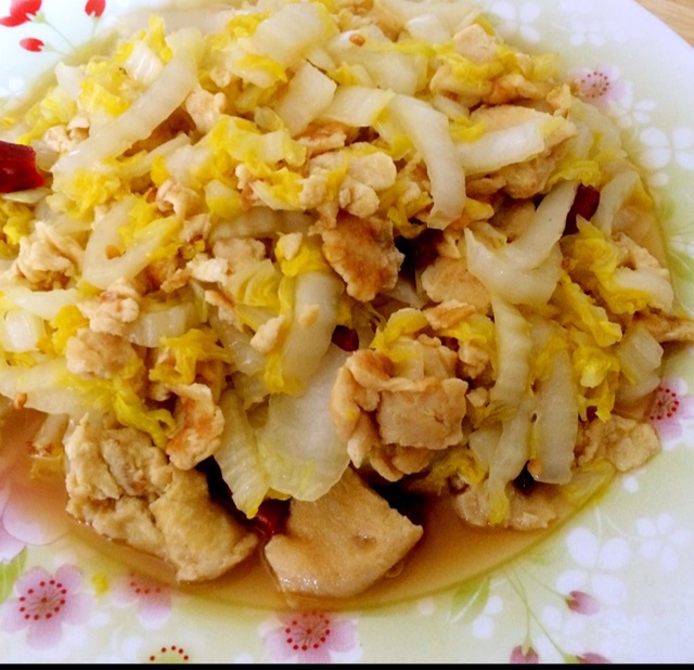 简单快手家常菜——大白菜炒鸡蛋