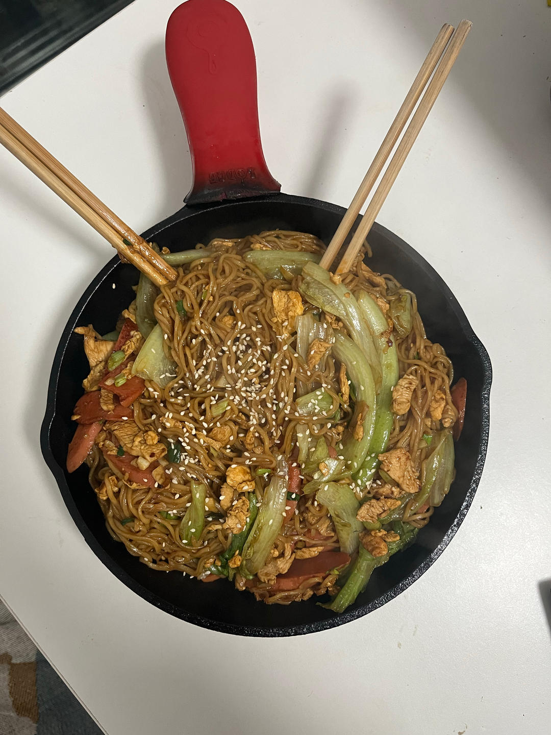 秒杀路边摊的炒方便面