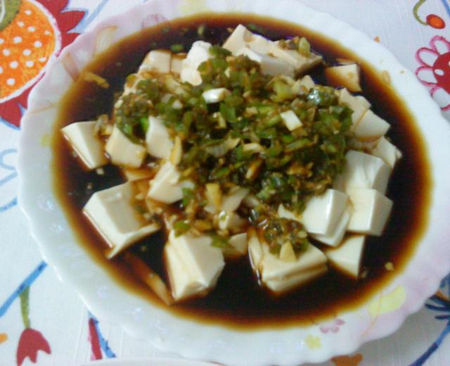 青椒拌豆腐的做法