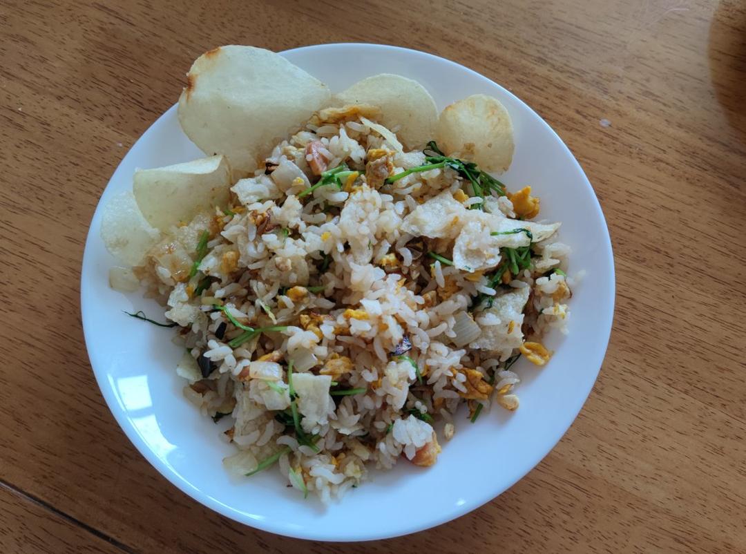 【天气之子】阳菜炒饭（豆苗薯片炒饭）