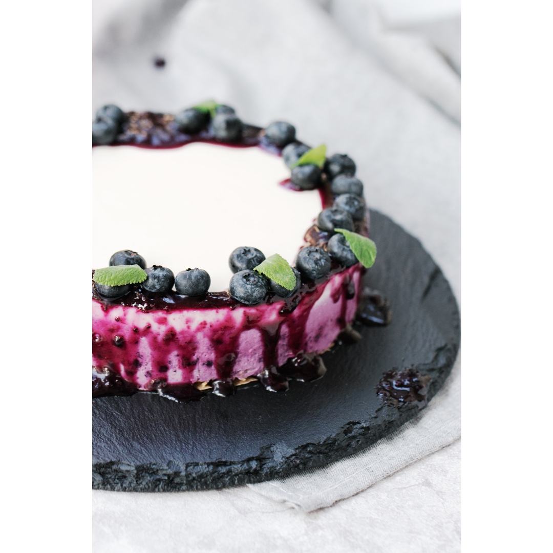 渐变蓝莓冻芝士蛋糕（免烤）