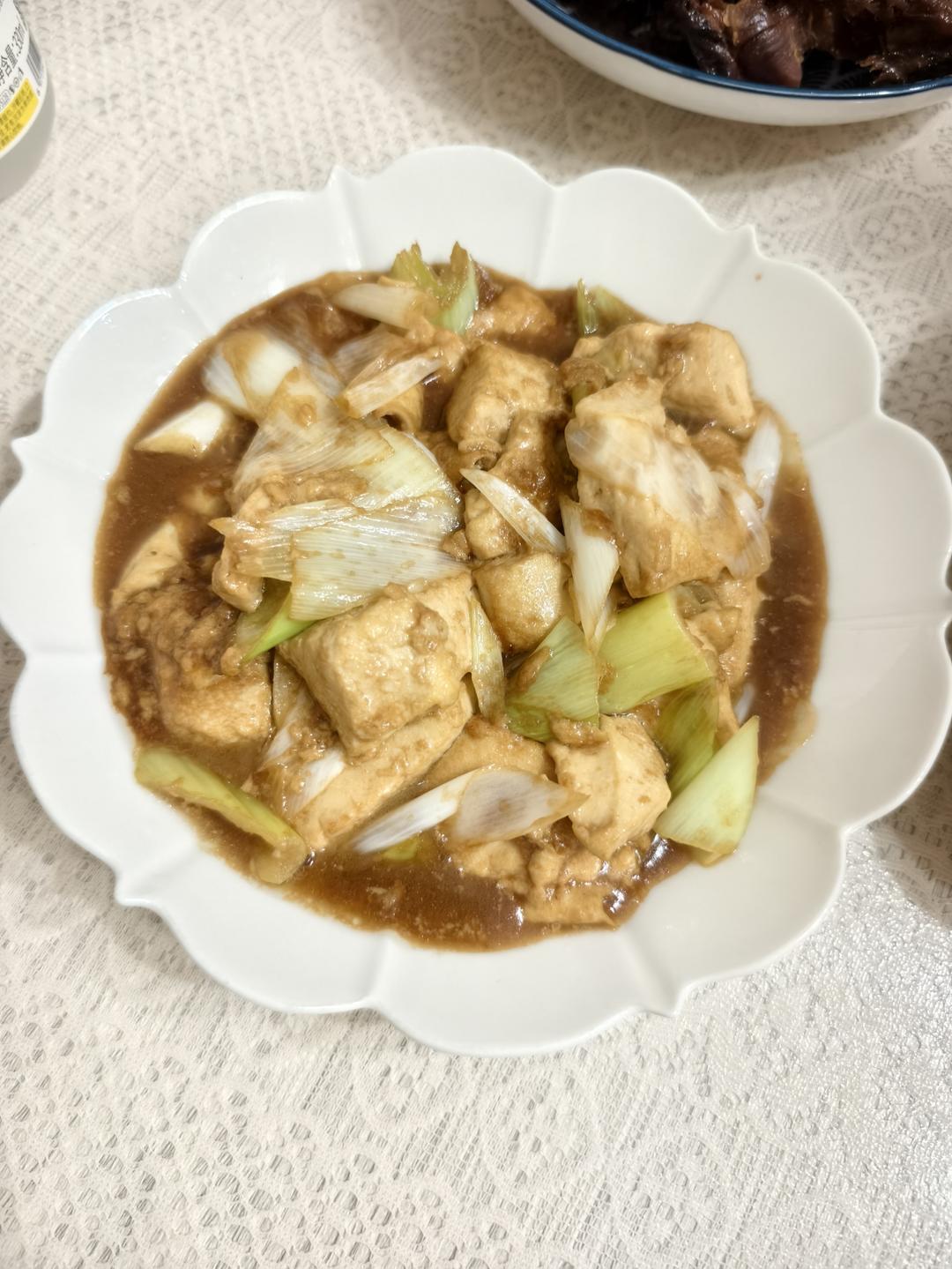 简单又好吃的葱烧豆腐