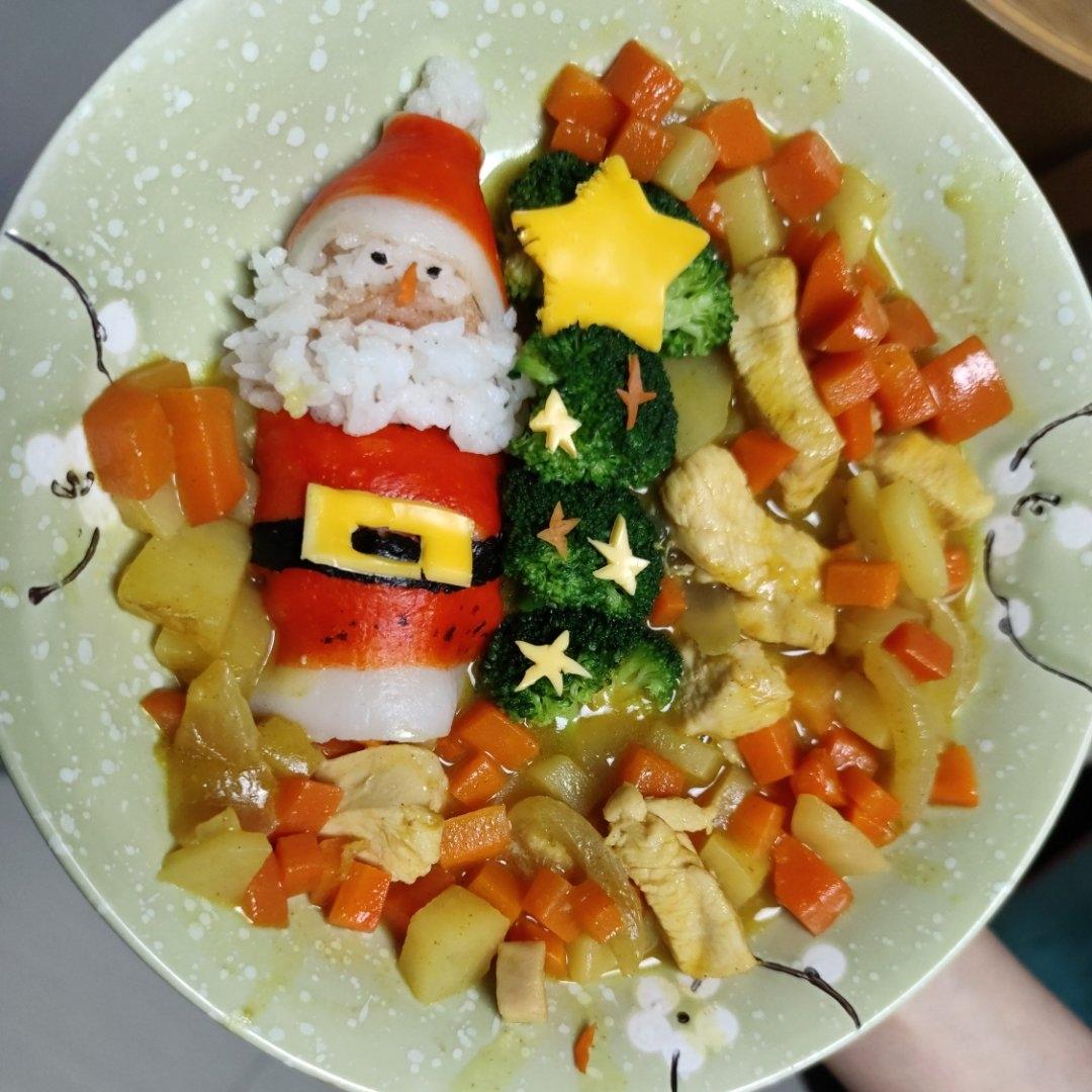 圣诞老人咖喱肥牛饭