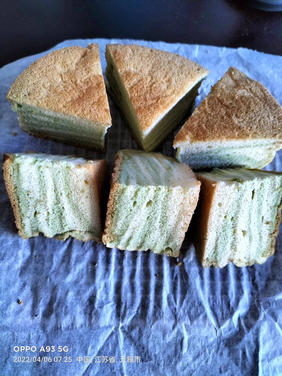 绿斑马戚风蛋糕