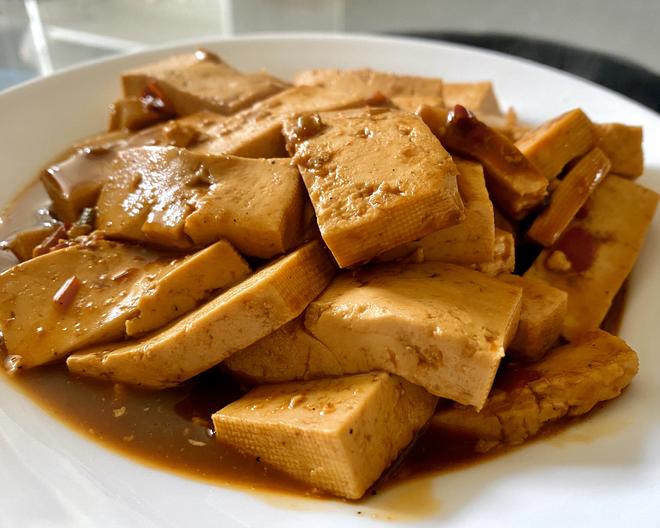 溜豆腐❤鲜香韧滑滋味足，光盘也不会长肉的做法