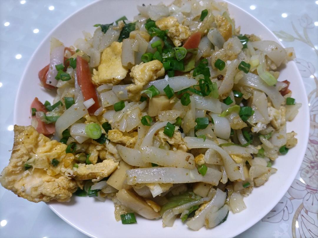 路边摊的炒河粉