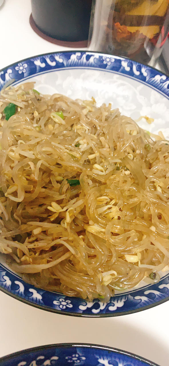 豆芽炒粉丝