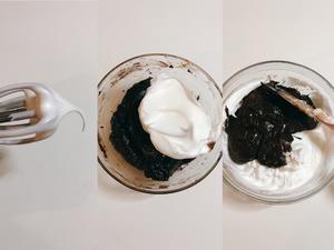 黑巧克力抹茶凝酪凹蛋糕🍰的做法 步骤4