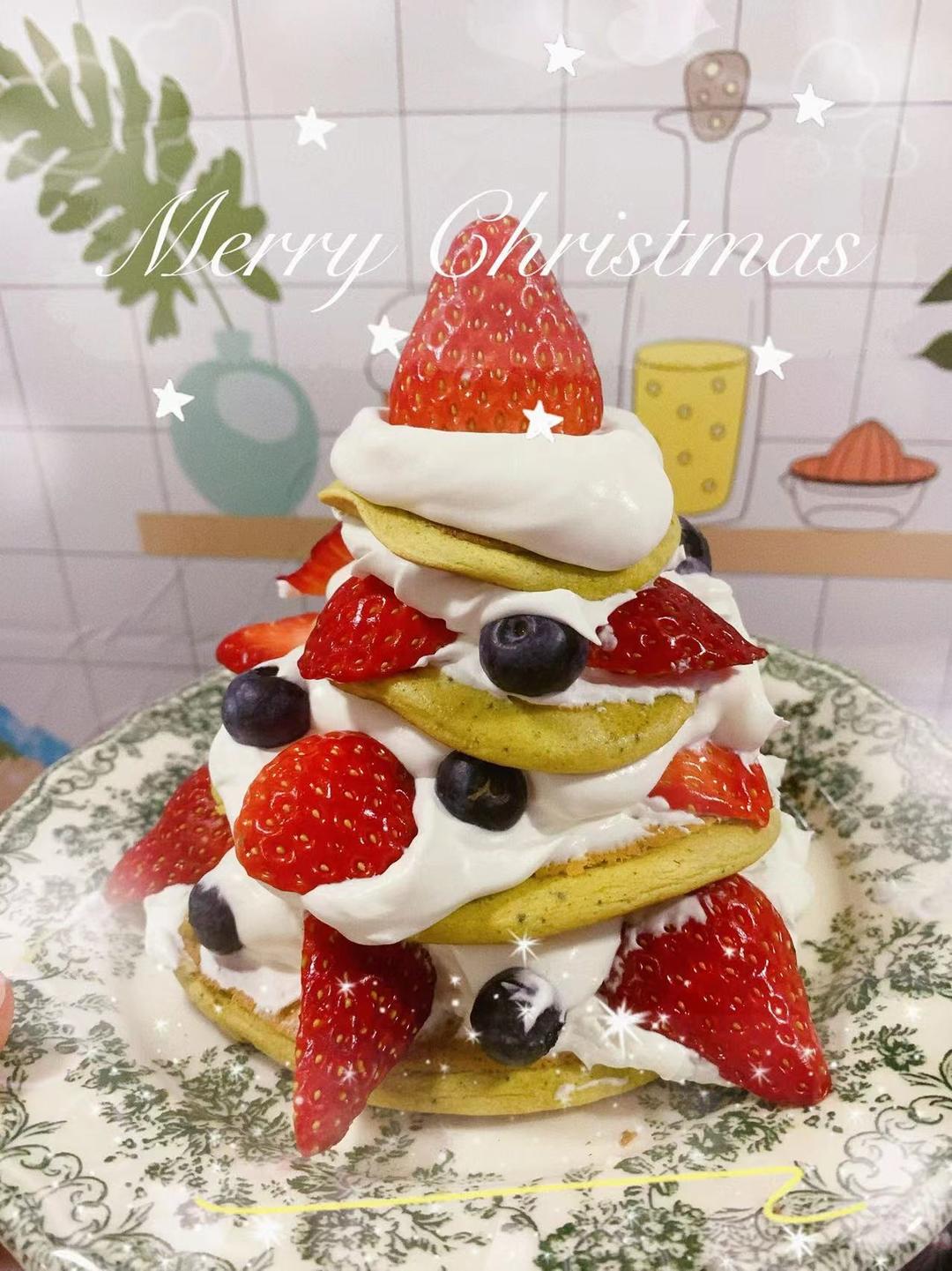 快手抹茶松饼之圣诞水果塔